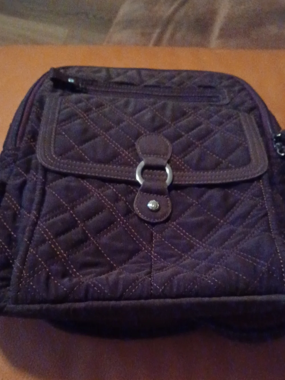 > Vera Bradley Quilted Men's Backpack in Dark Brown